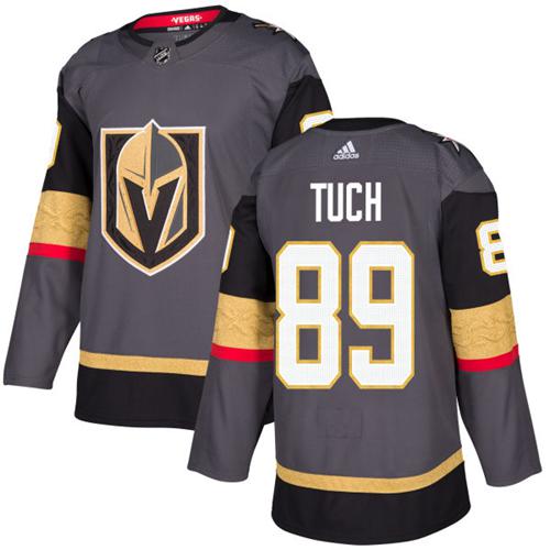 Adidas Vegas Golden Knights #89 Alex Tuch Grey Home Authentic Stitched Youth NHL Jersey->youth nhl jersey->Youth Jersey